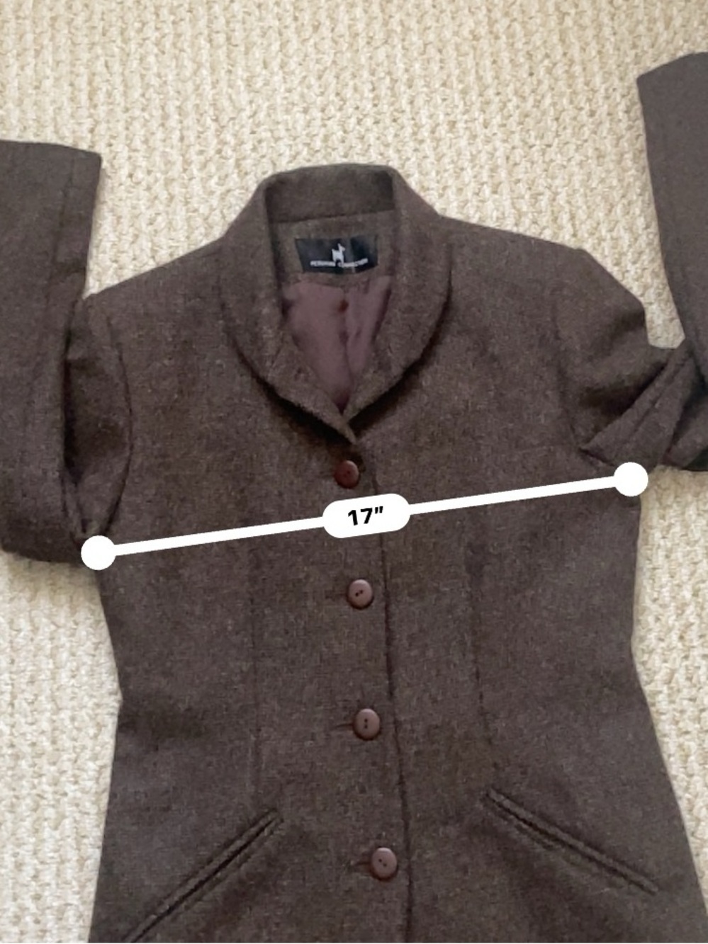 PERUVIAN CONNECTION | Alpaca Wool Coat Size 6 - Picture 12 of 14